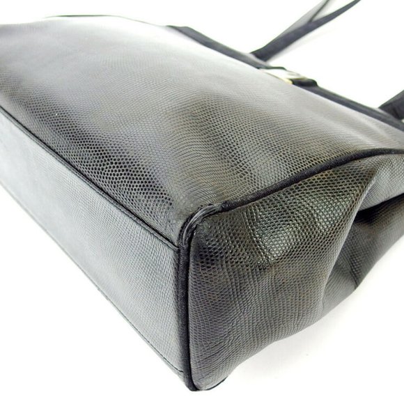 Authentic Salvatore Ferragamo Tote Bag Vala Embossed Leather - Picture 3 of 6